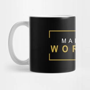 Christian Made to Worship Retro Gold Mug